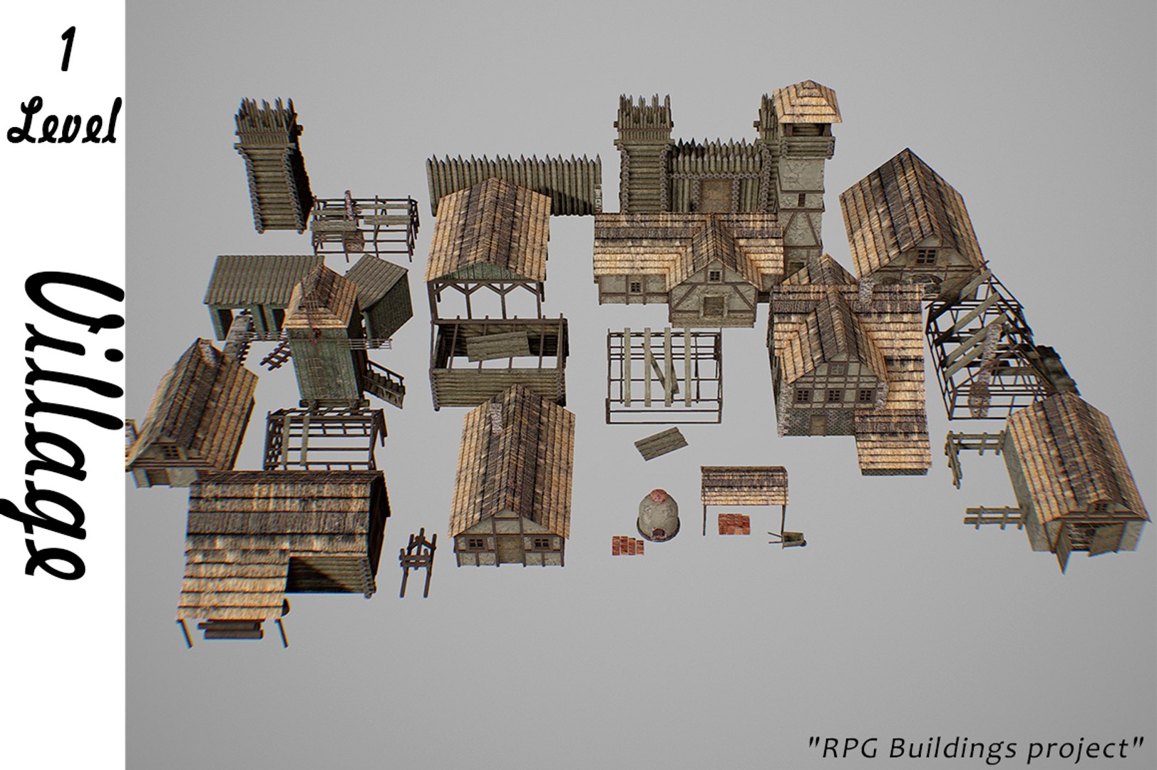 Minecraft Medieval Building Pack Modelo 3D - TurboSquid 1028410