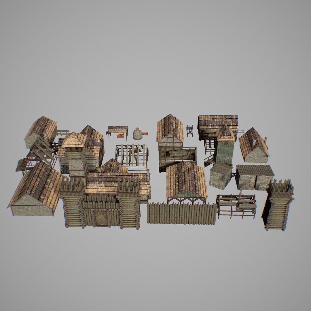 Minecraft Medieval Building Pack Modelo 3D - TurboSquid 1028410