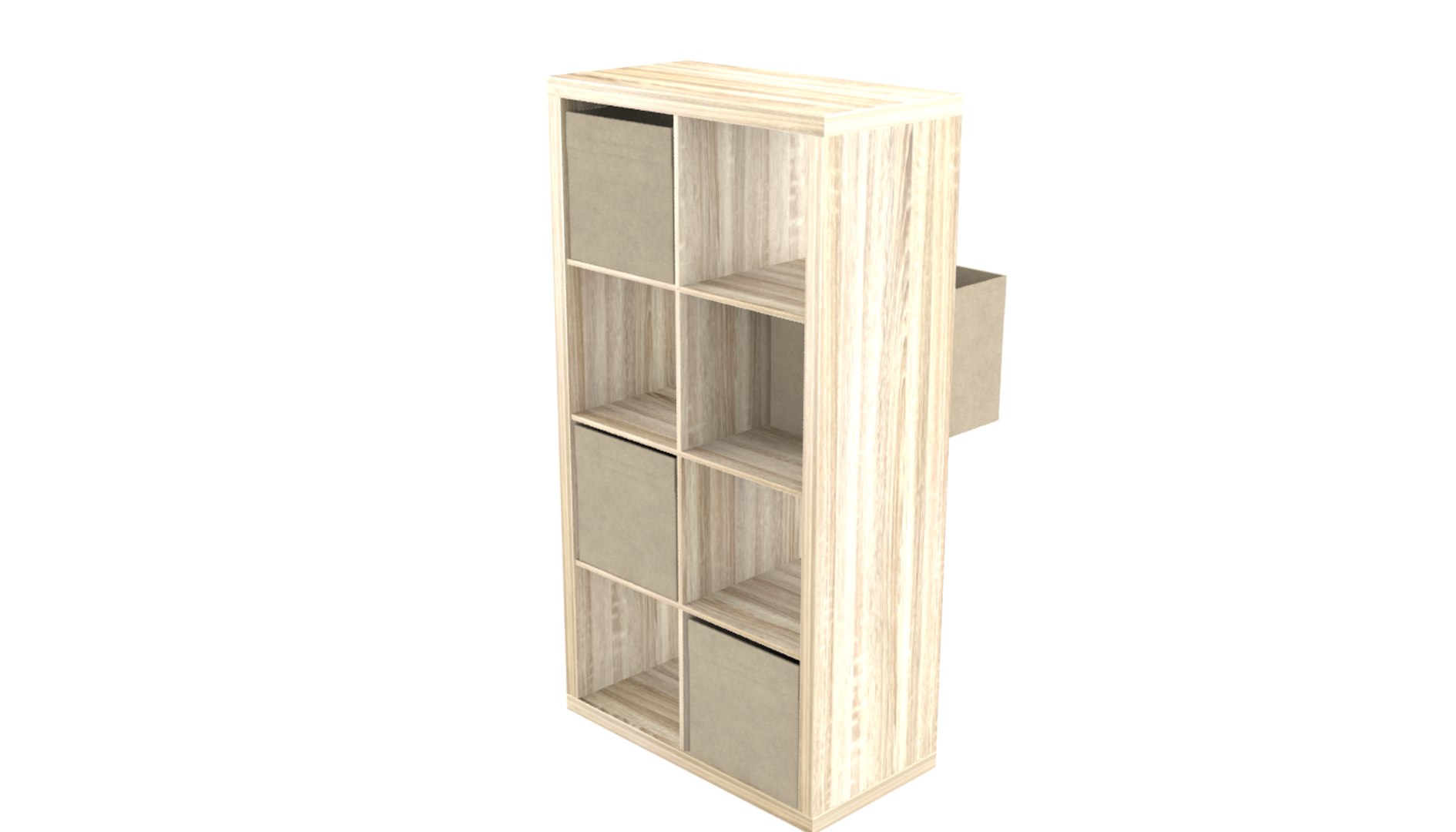 3D 2x4 Bookshelf Storage Boxes - TurboSquid 1415688