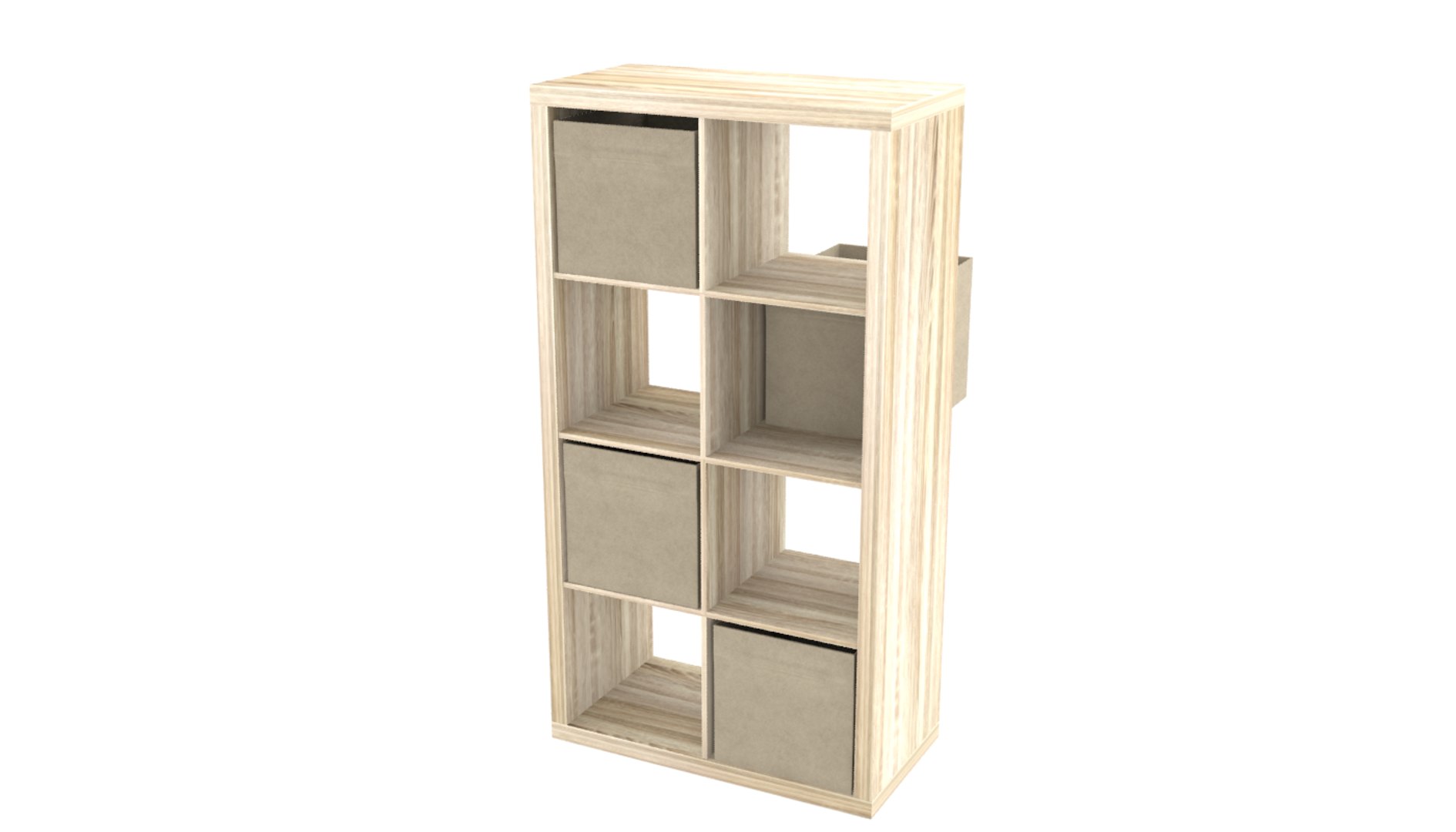 3D 2x4 Bookshelf Storage Boxes - TurboSquid 1415688