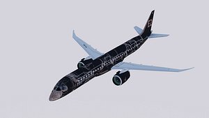 3D embraer e-195 e-jets model