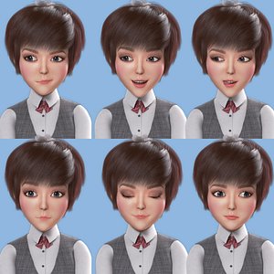 Business Suit Woman Cartoon Girl rigger
