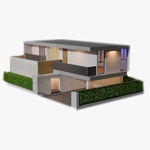 Exterior House Design Low-poly 3D model 3D