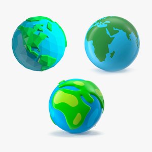 Cartoon Earth Planets Collection