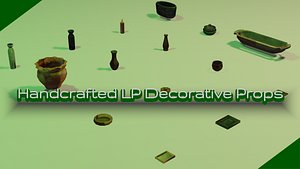 Handcrafted Low Poly Decorative Props Set