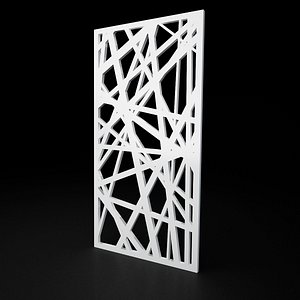 Low-poly CNC panel Lines solid lattice