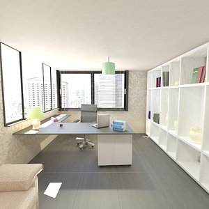 office modern simple 3D model