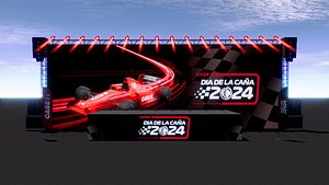 Escenario con toldo 6x4 metros 3D model