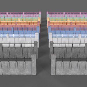 3D model PBR Concrete Wall 5