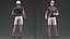 Rigged  Elderly Man Sport Wear with Tennis Equipment Collection for Cinema 4D