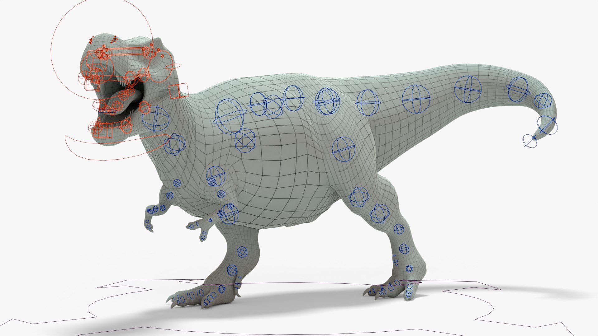 Tyrannosaurus Rex Rigged Basemesh 3D model - TurboSquid 2064492