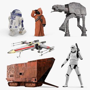 3D Star Wars Universe Rigged Collection 2 model