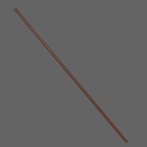 3D model PBR Wushu Stick Wood3