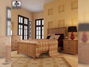 3d model bedroom furniture 23 set
