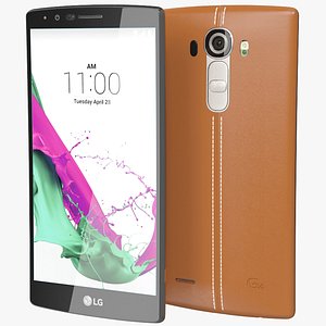 3d realistic lg g4 leather model