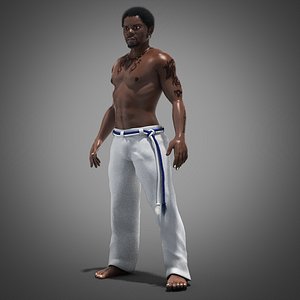 3d capoeira fighter model