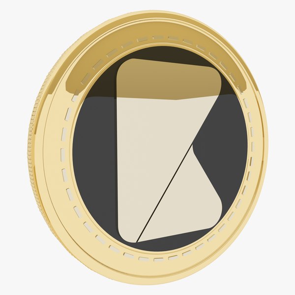 KUN Cryptocurrency Gold Coin 3D model