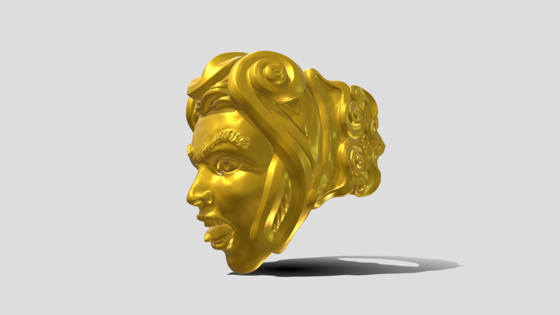 3D Model Ring Man Face - TurboSquid 2155137