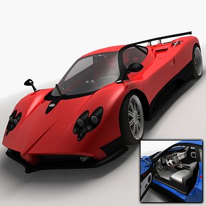 3d model pagani zonda f