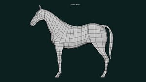 Horse Low Poly Base Mesh 3D model