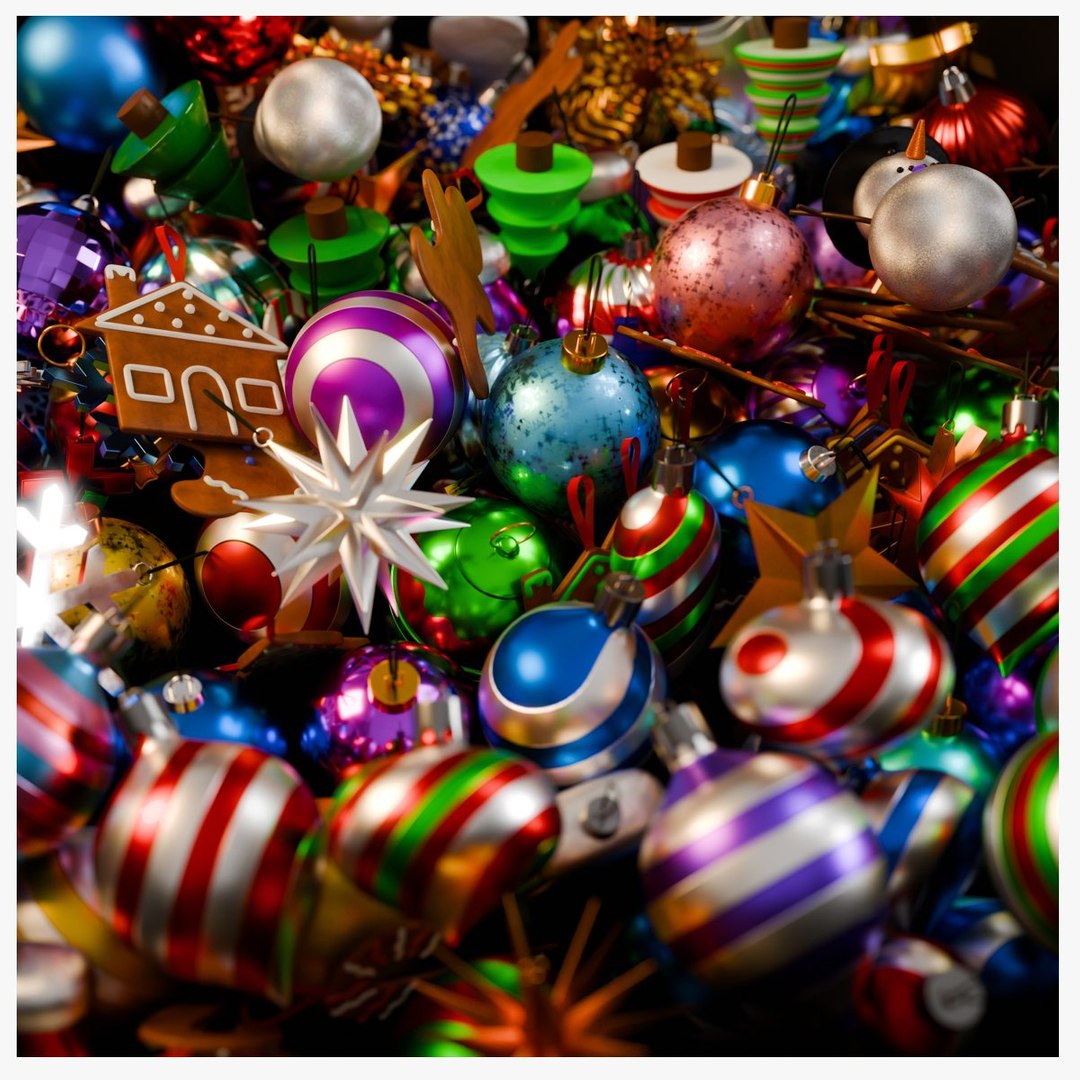 Christmas Ornaments Asset Pack 3D model - TurboSquid 2159316