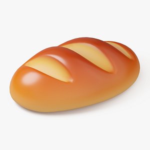 Stylized Bread Loaf 3D model