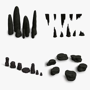 Cave Rocks Combo 3D model