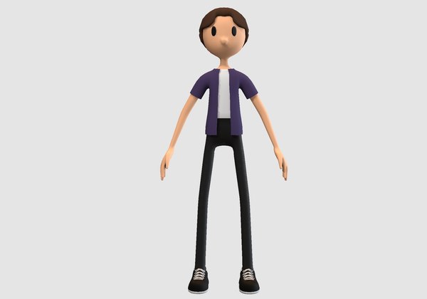 3D cool cartoon boy model