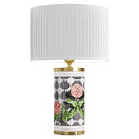 Fornasetti MUSCIARABIA CON ROSE Metal table lamp