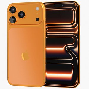 Apple iPhone 17 Pro Max Orange 3D model