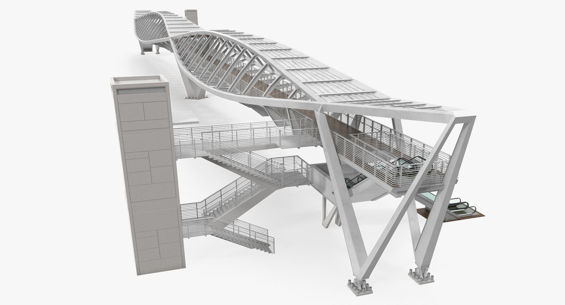3D Pedestrian Bridges Collection https://p.turbosquid.com/ts-thumb/T0/rqkfbp/kU/pedestrianbridgescollectionmb3dmodel017/jpg/1660086592/1920x1080/fit_q87/784ac376ffe904958e95cf238fe2dfce42febde6/pedestrianbridgescollectionmb3dmodel017.jpg
