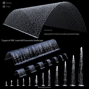 3D Water Fountain  Waterfall Collection