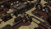 Steampunk Industrial Game Environment Assets - Top Down First Person Shooter