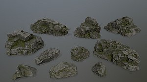 rock cliff 3D model