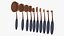 Oval Makeup Foundation Brush Fur