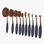 Oval Makeup Foundation Brush Fur