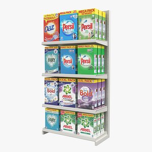 3D model Supermarket Shelf Soap Powder