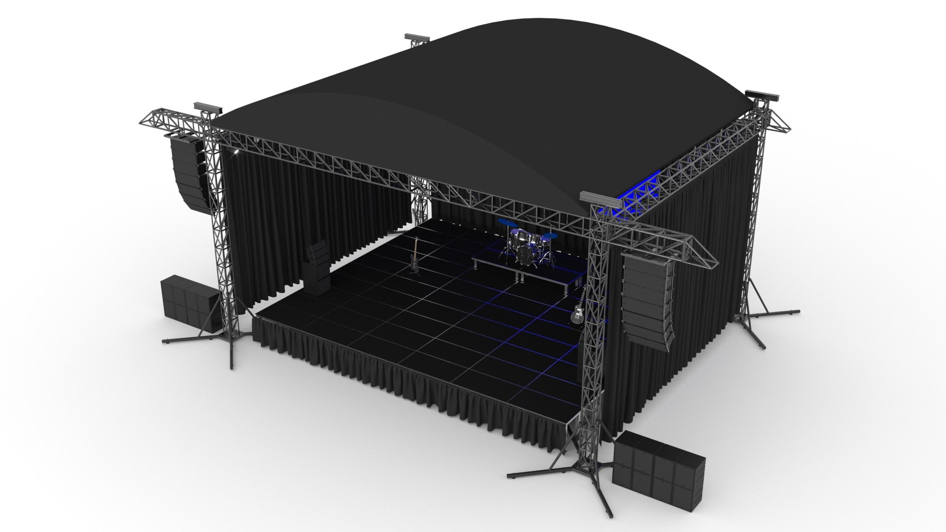 3D Concert Stage Model - TurboSquid 2098929