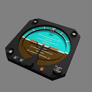 artificial horizon indicator face 3d model