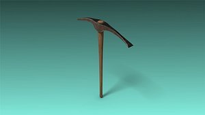 3D low-poly pickaxe