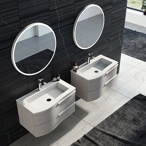 3D bathroom bath furniture model