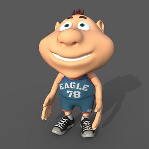 3D Cartoon basketball player
