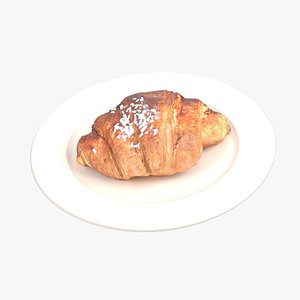 Croissant with nib sugar 3D model
