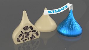 kisses chocolate white 3D model