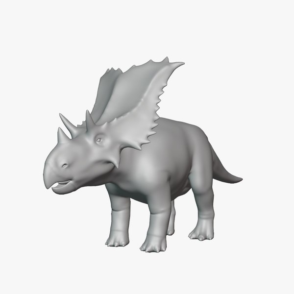 Chasmosaurus Basemesh Low Poly 3D model