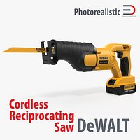 Cordless Reciprocating Saw Dewolt 3D Model
