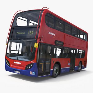 London Double Decker Bus Enviro 400 Simple Interior 3D model