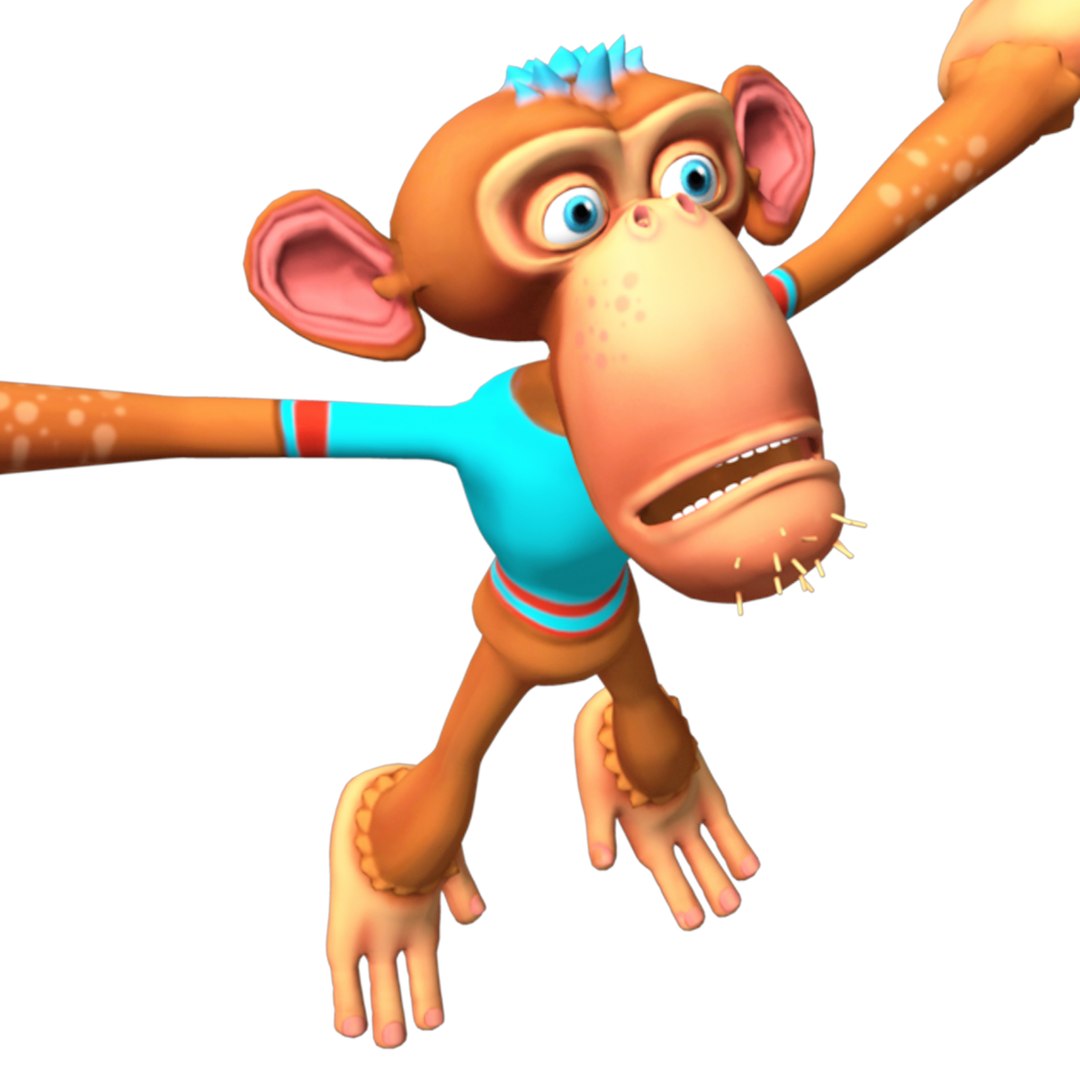 3D Cartoon Monkey Character - TurboSquid 1291690