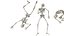 Skeleton Laying Poses - Low-poly 3D model