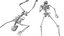Skeleton Laying Poses - Low-poly 3D model
